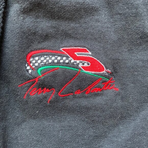 Vintage Terry Labonte #5 NASCAR Sweatshirt Black Hooded Hoodie Women's Youth? XL - Picture 2 of 7
